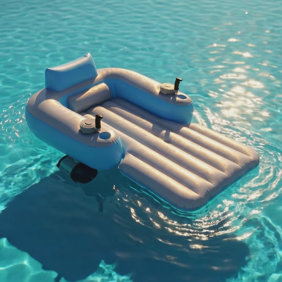 Splash Rover motorisierte Poolliege gleitet über den Pool